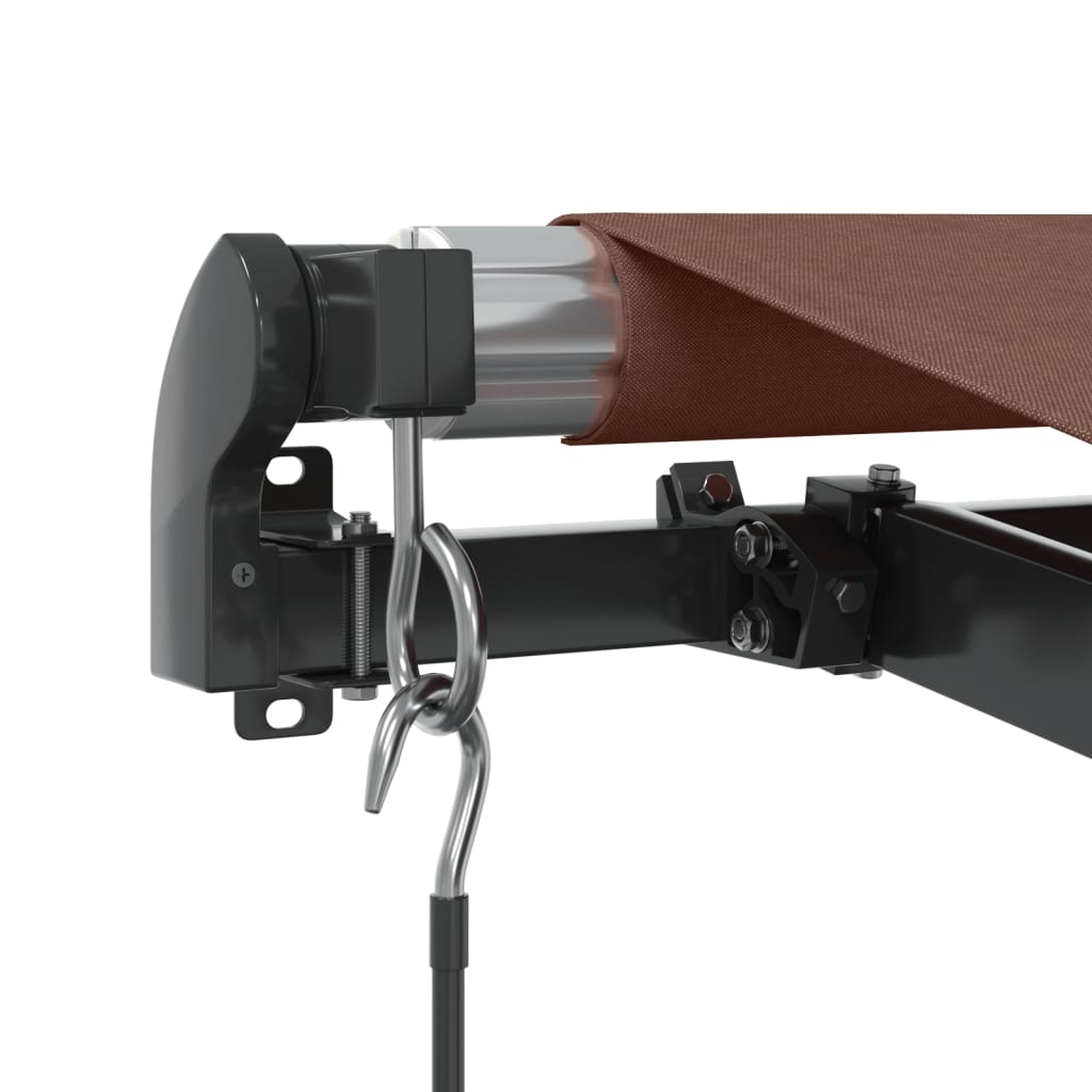 vidaXL Manual Retractable Awning Brown 500x350 cm