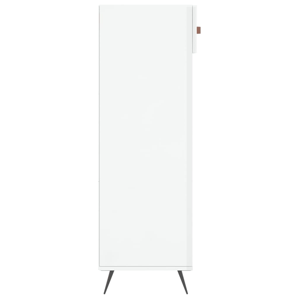 vidaXL Shoe Cabinet High Gloss White 60x35x105 cm Engineered Wood