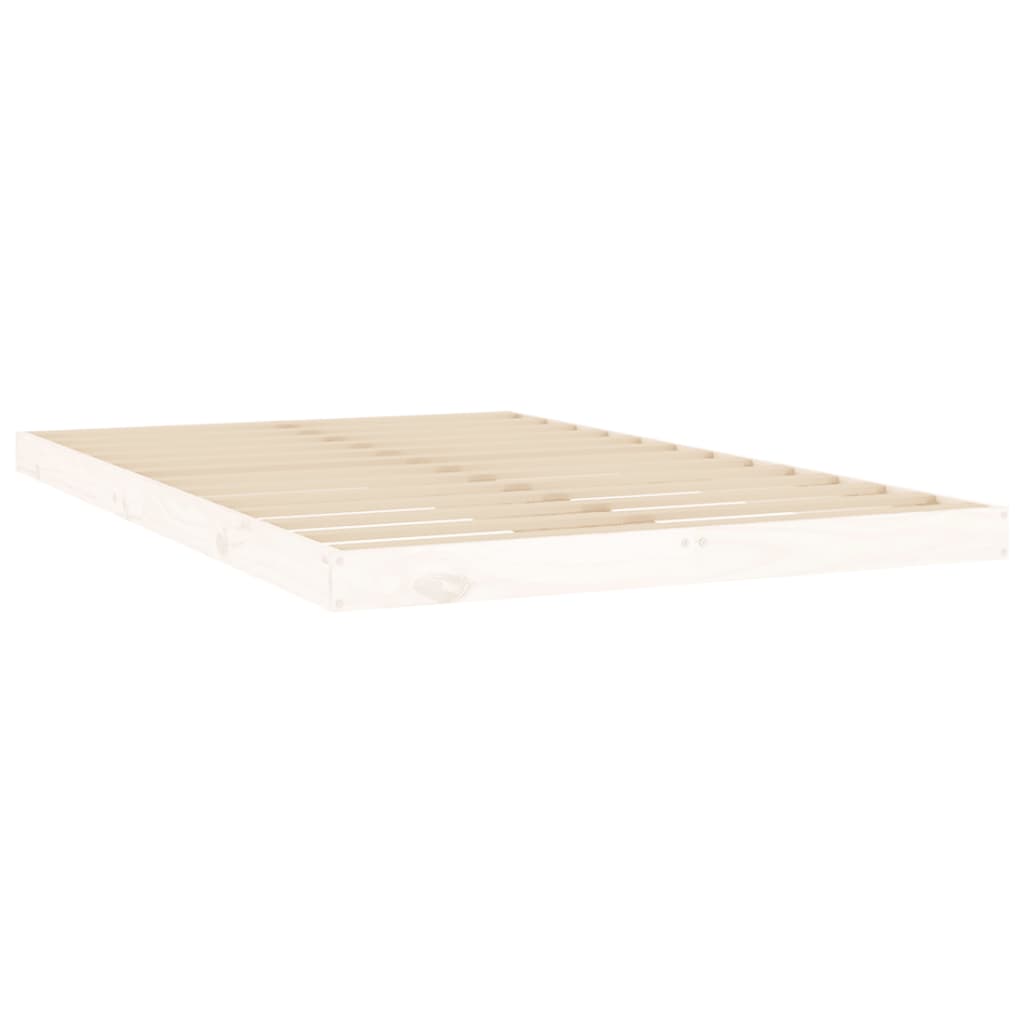 vidaXL Bed Frame without Mattress White 120x200 cm Solid Wood Pine