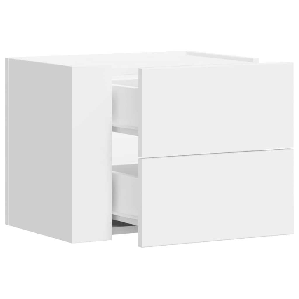 vidaXL Wall-mounted Bedside Cabinet White 45x30x35 cm