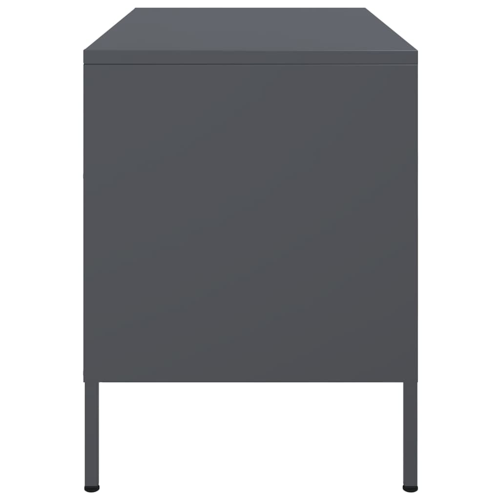 vidaXL TV Cabinet Anthracite 68x39x50.5 cm Steel