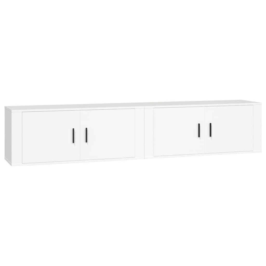 vidaXL Wall-mounted TV Cabinets 2 pcs White 100x34.5x40 cm