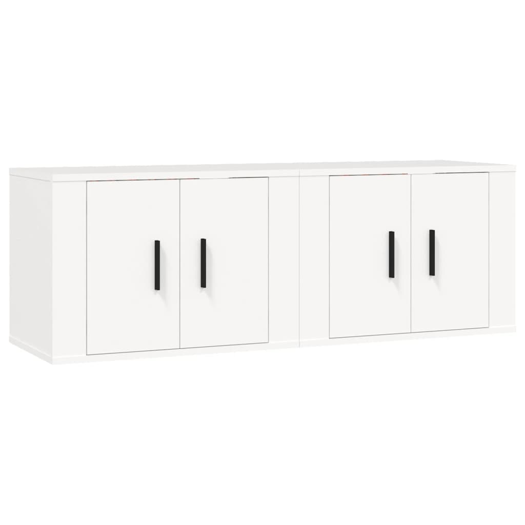 vidaXL Wall-mounted TV Cabinets 2 pcs White 57x34.5x40 cm