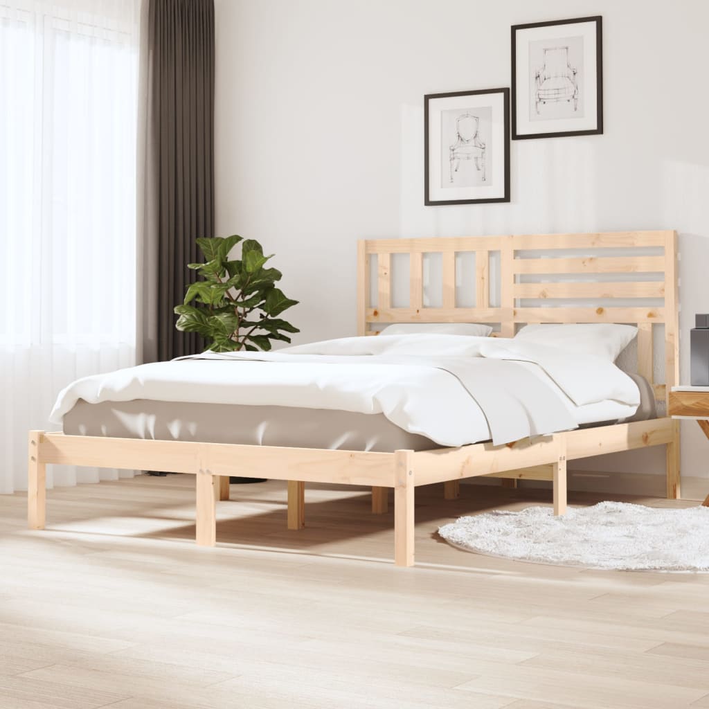 vidaXL Bed Frame without Mattress Solid Wood Pine 120x200 cm