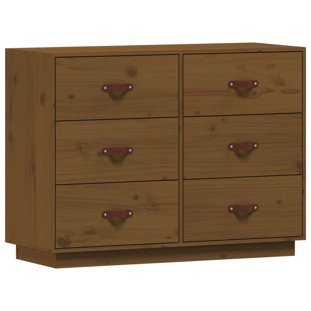 vidaXL Sideboard Honey Brown 100x40x75 cm Solid Wood Pine