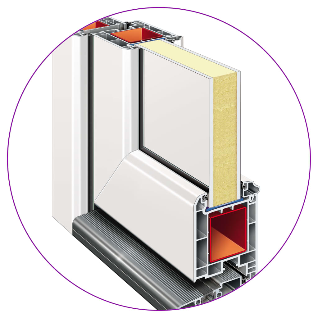 vidaXL Front Door White 98x200 cm PVC