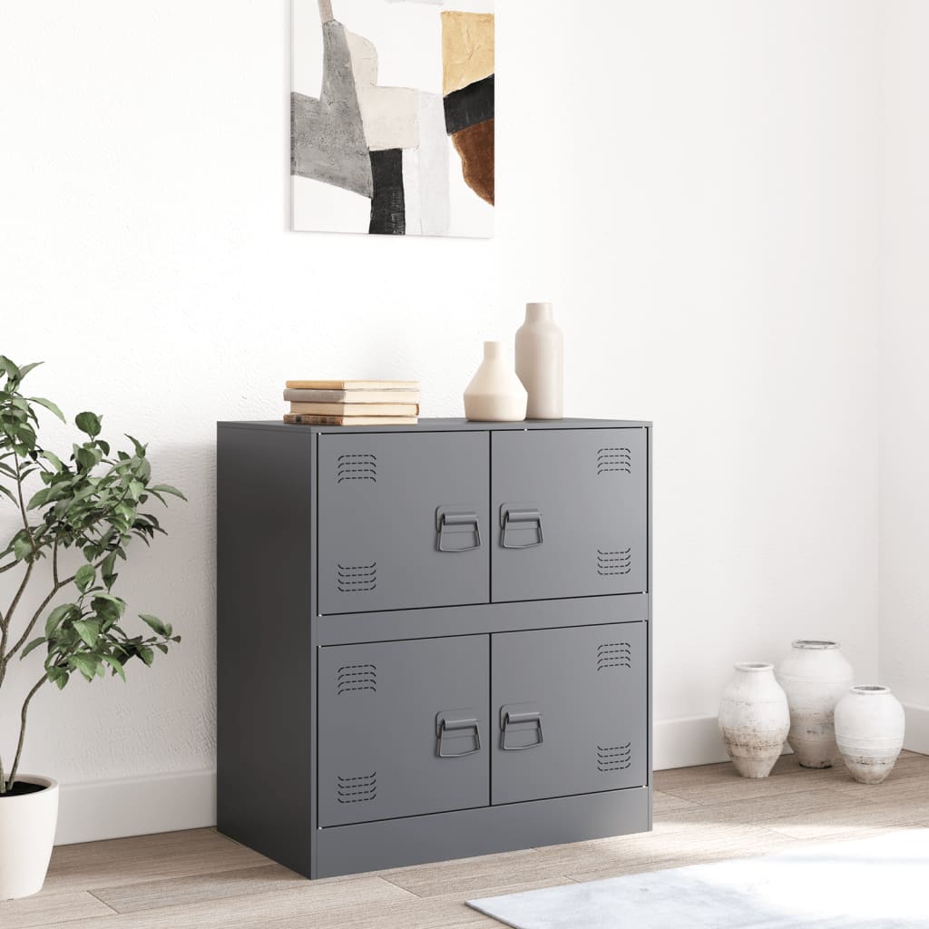 vidaXL Sideboard Anthracite 67x39x73 cm Steel