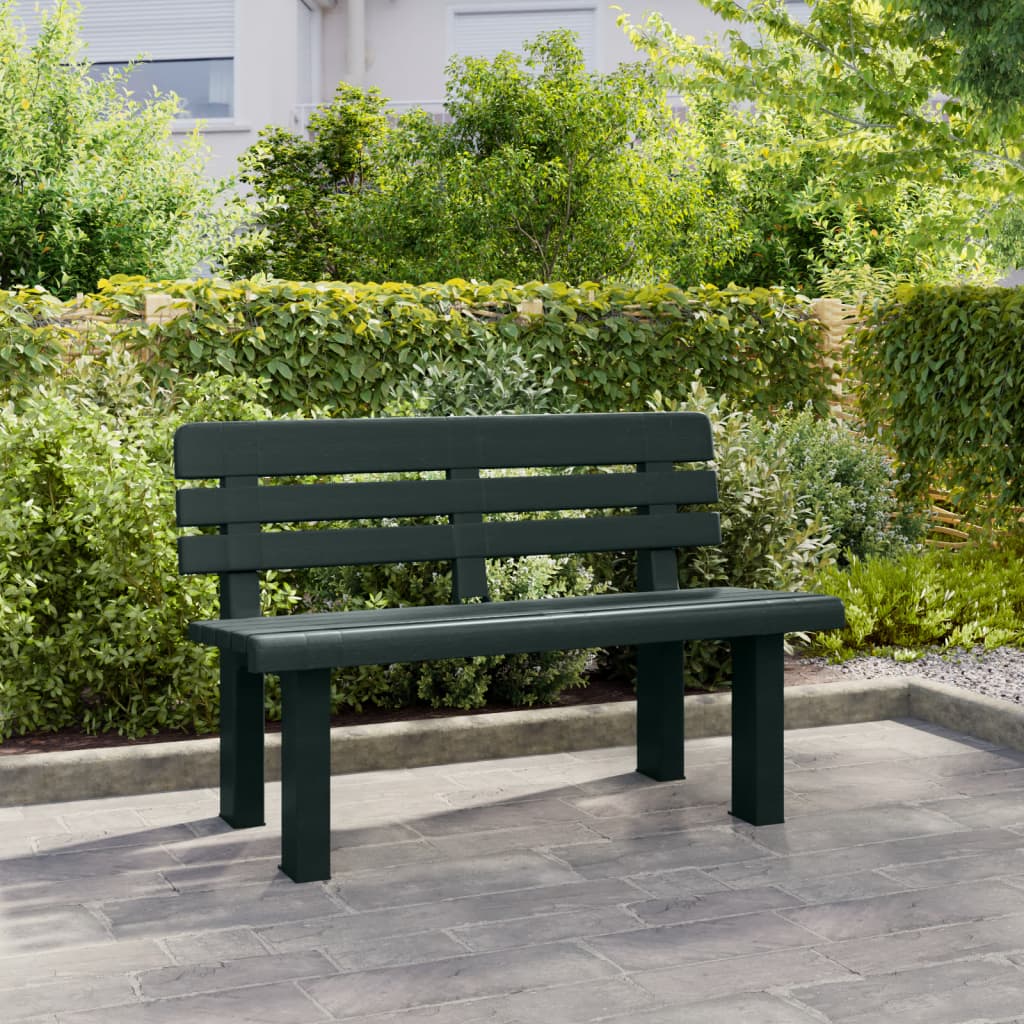 vidaXL Garden Bench Green 110x52x71 cm Polypropylene