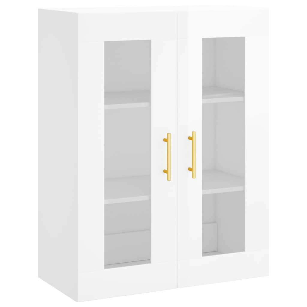 vidaXL Highboard High Gloss White 69.5x34x180 cm Engineered Wood