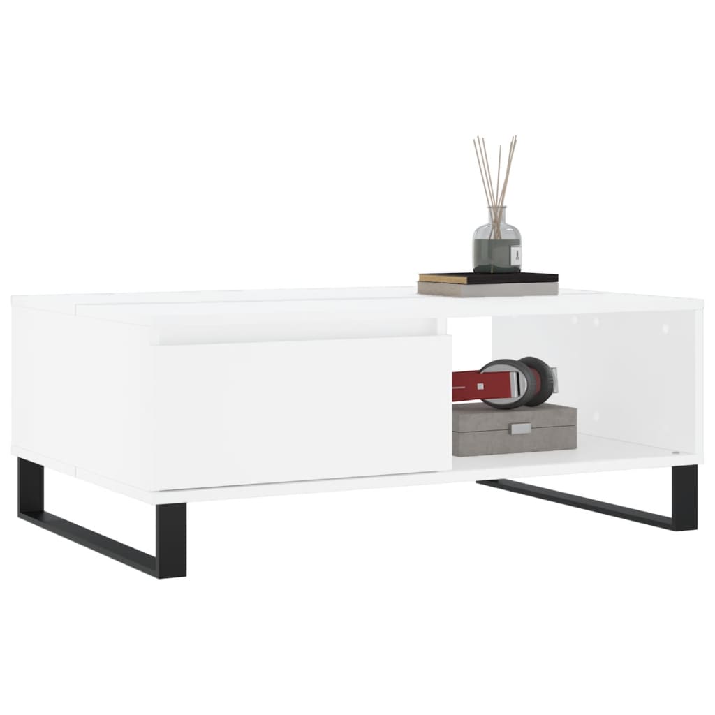 vidaXL Coffee Table White 90x60x35 cm Engineered Wood