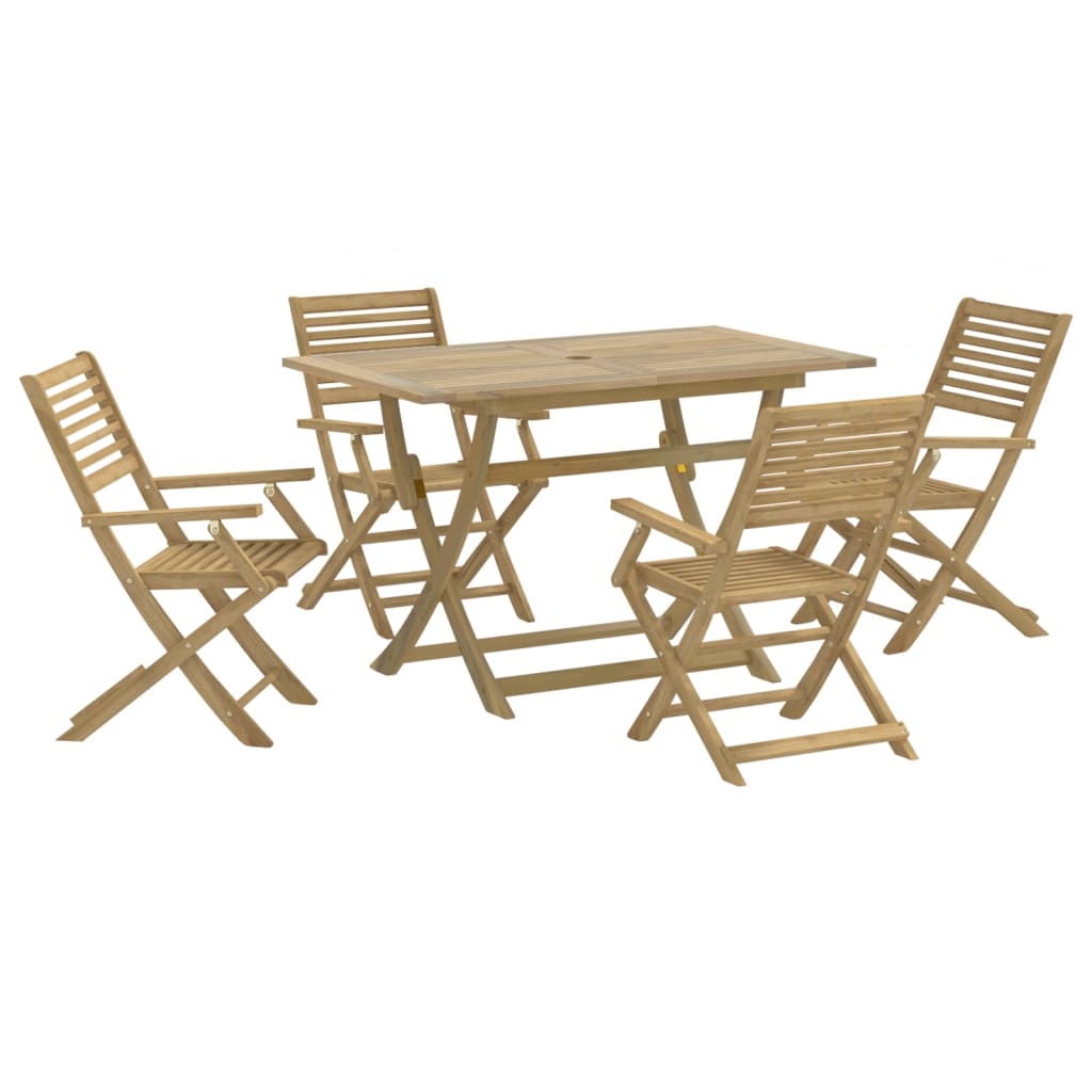 vidaXL 5 Piece Garden Dining Set Solid Wood Acacia