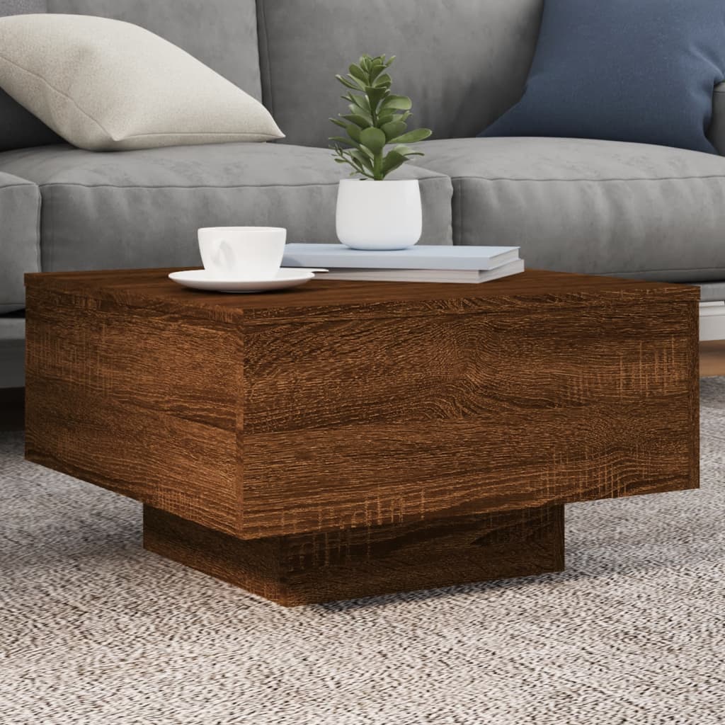 vidaXL Coffee Table Brown Oak 55x55x31 cm Engineered Wood