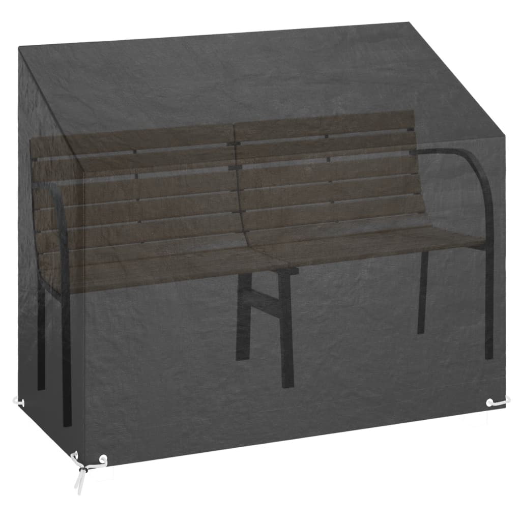 vidaXL Graden Bench Cover 8 Eyelets 160x70x70/88 cm Polyethylene