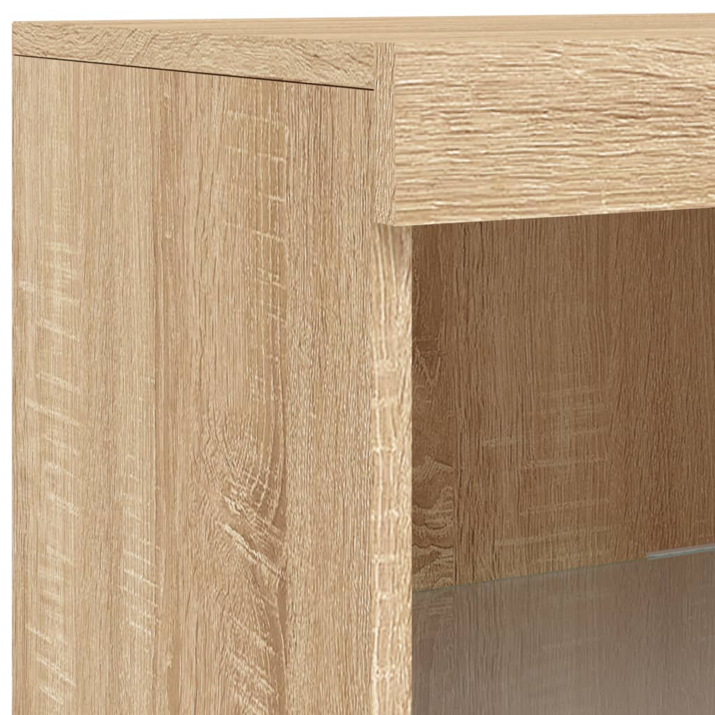 vidaXL Sideboard with LED Lights Sonoma Oak 283x37x100 cm