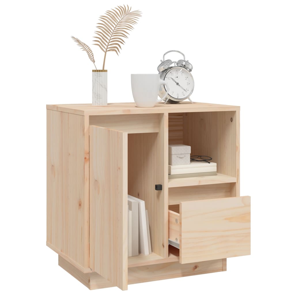 vidaXL Bedside Cabinet 50x34x50 cm Solid Wood Pine