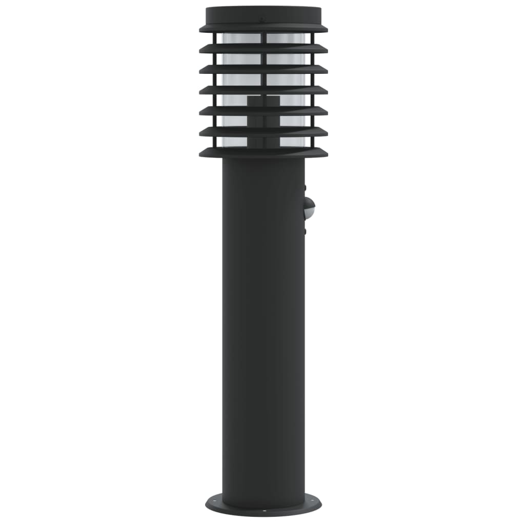 vidaXL Outdoor Floor Lamp with Sensor Black 60 cm Stainless Steel