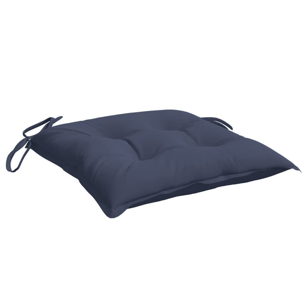 vidaXL Chair Cushions 2 pcs Navy Blue 40x40x7 cm Oxford Fabric