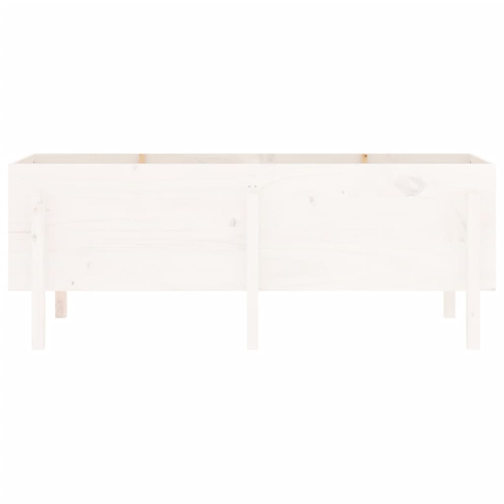 vidaXL Garden Raised Bed White 160x50x57 cm Solid Wood Pine