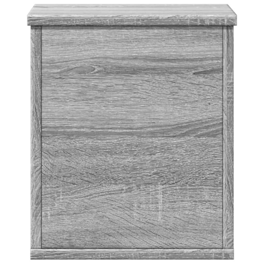 vidaXL Storage Box Grey Sonoma 30x35x35 cm Engineered Wood