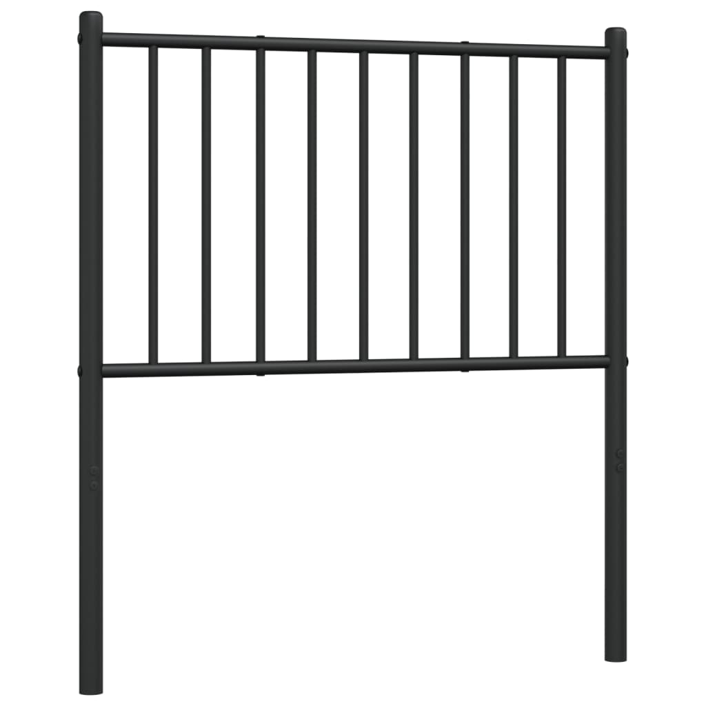 vidaXL Metal Headboard Black 75 cm