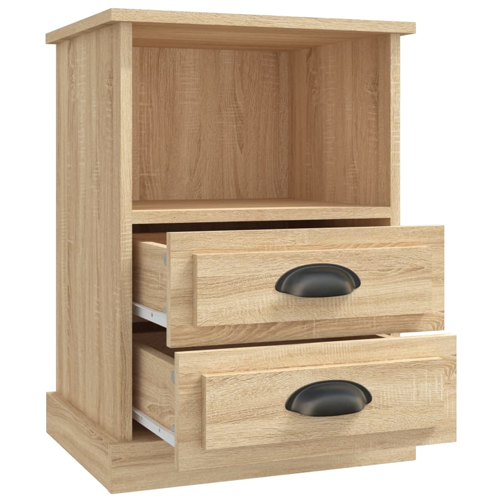 vidaXL Bedside Cabinets 2 pcs Sonoma Oak 43x36x60 cm