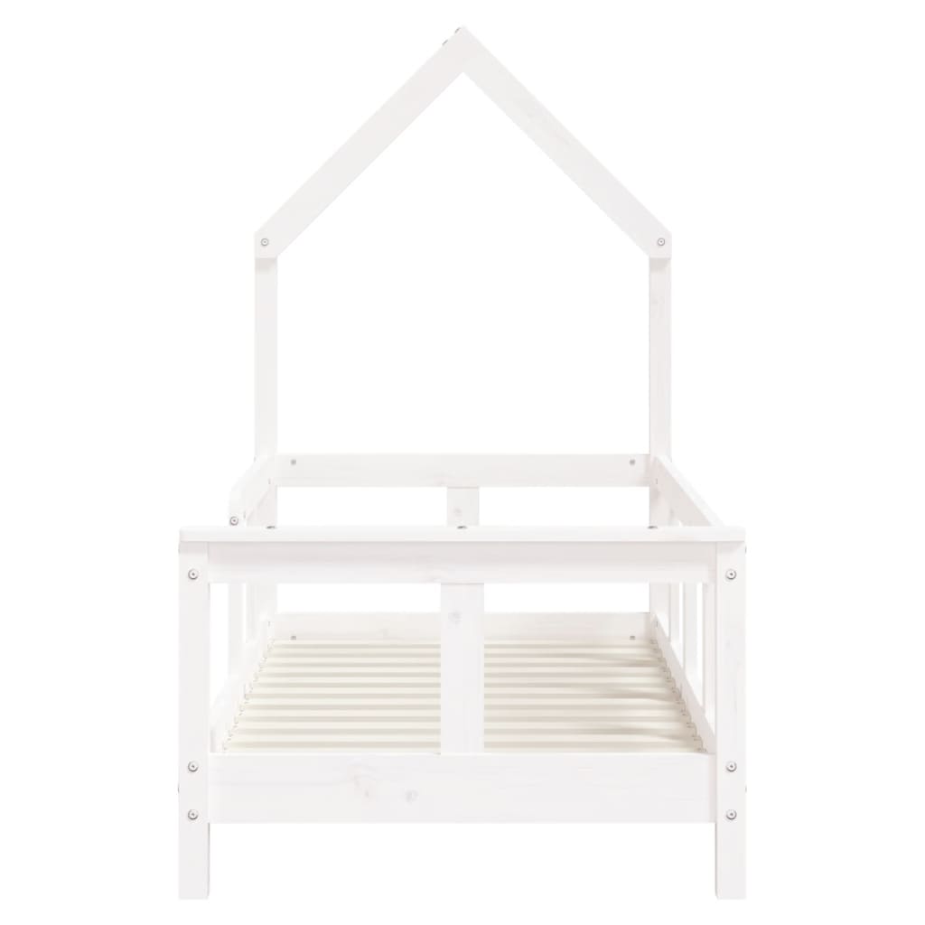 vidaXL Kids Bed Frame White 70x140 cm Solid Wood Pine