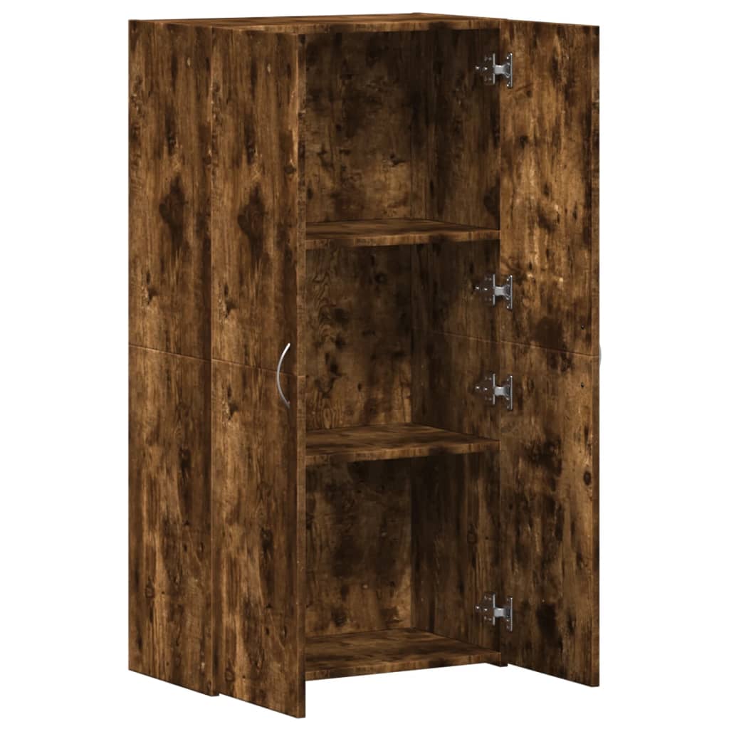 vidaXL File Cabinet Smoked Oak 60x32x115 cm Engineered Wood