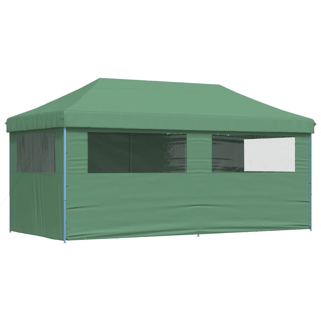 vidaXL Foldable Party Tent Pop-Up with 4 Sidewalls Green