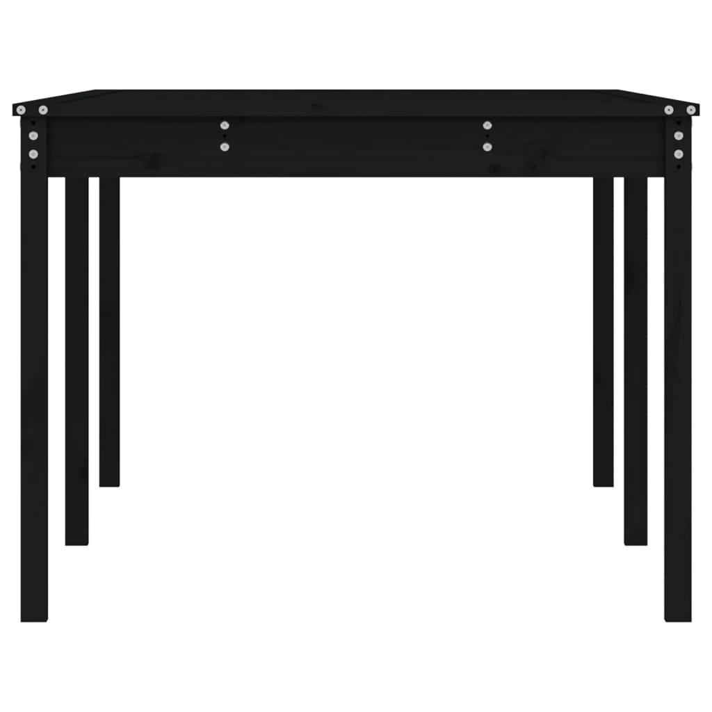 vidaXL Garden Table Black 203.5x100x76 cm Solid Wood Pine