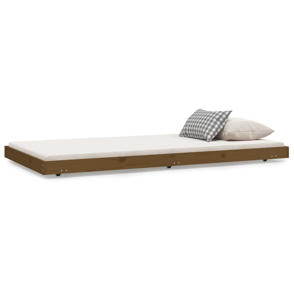 vidaXL Bed Frame without Mattress Honey Brown 100x200 cm Solid Wood Pine