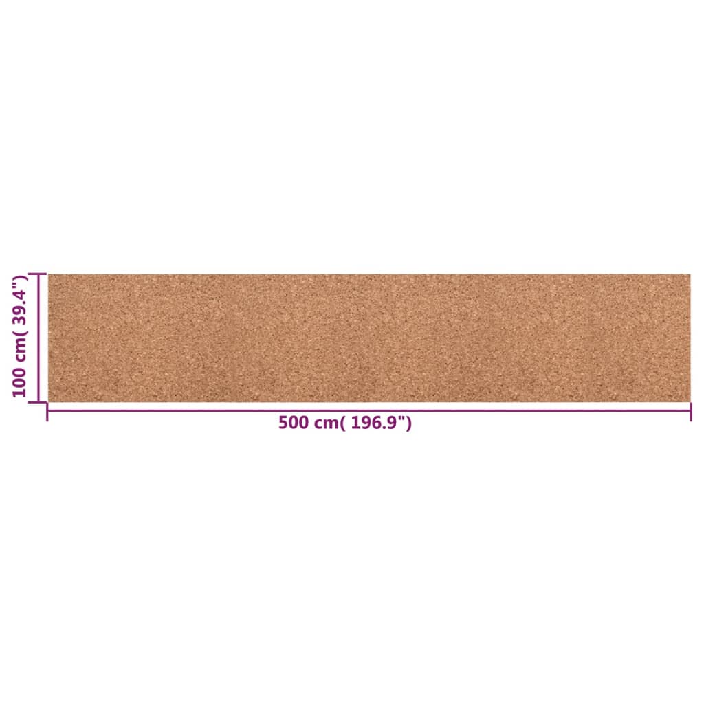 vidaXL Cork Roll 100x500 cm 2 mm