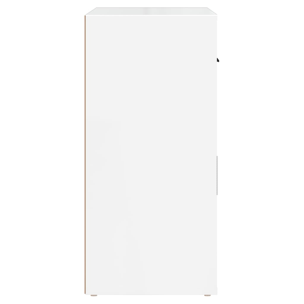 vidaXL Sideboard High Gloss White 80x33x70 cm Engineered Wood