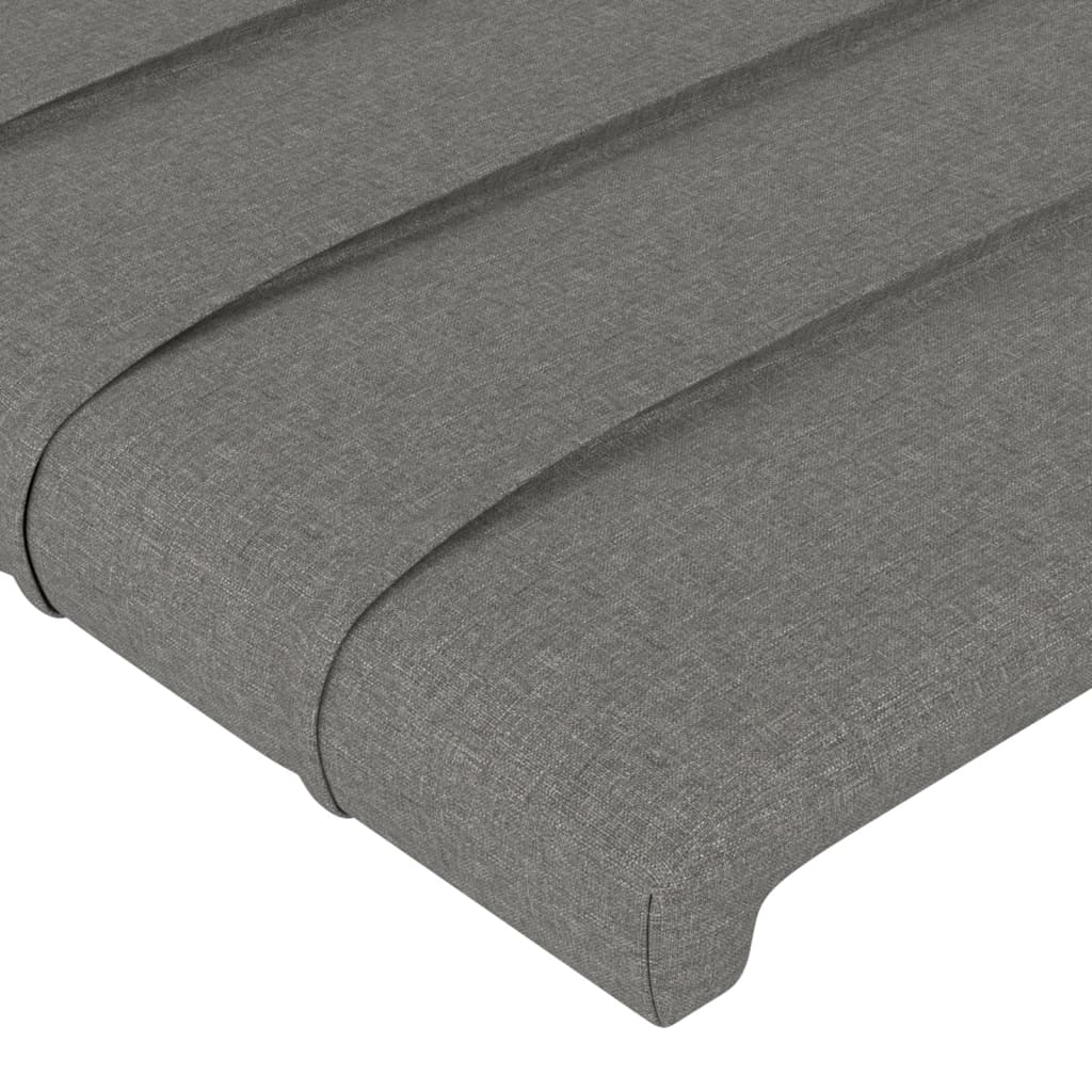 vidaXL Headboard Dark Grey 100x5x78/88 cm Fabric