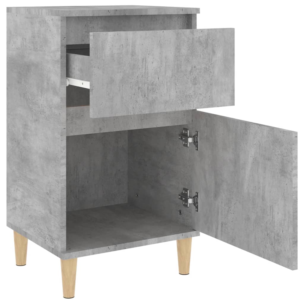 vidaXL Bedside Cabinets 2 pcs Concrete Grey 40x35x70 cm