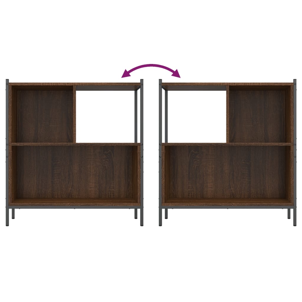 vidaXL Bookcase Brown Oak 72x28x77.5 cm Engineered Wood