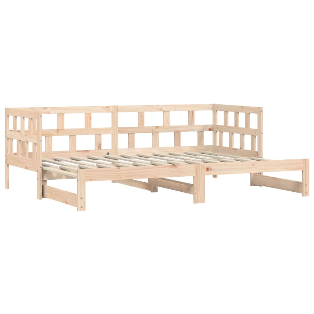 vidaXL Daybed with Trundle without Mattress 80x200 cm Solid Wood