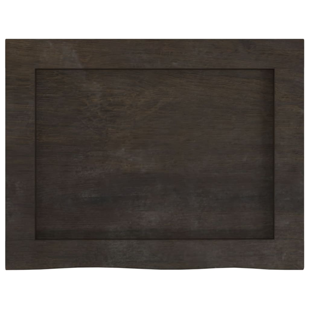 vidaXL Bathroom Countertop Dark Brown 40x30x(2-6) cm Treated Solid Wood