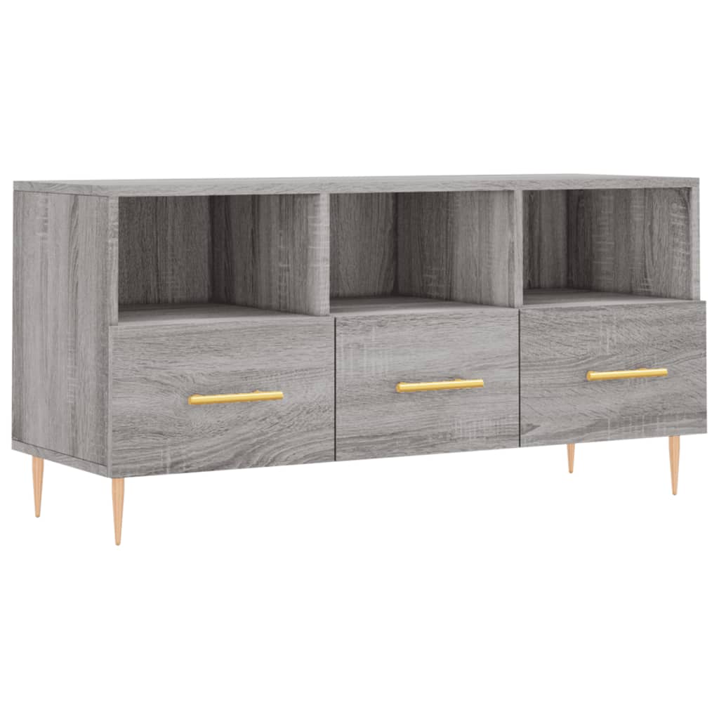 vidaXL TV Cabinet Grey Sonoma 102x36x50 cm Engineered Wood