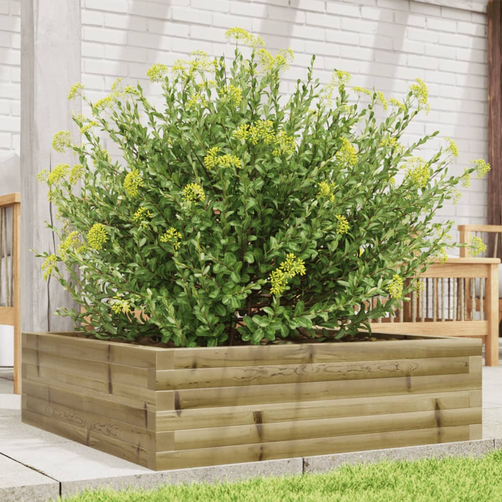 vidaXL Garden Planter 80x80x23 cm Impregnated Wood Pine