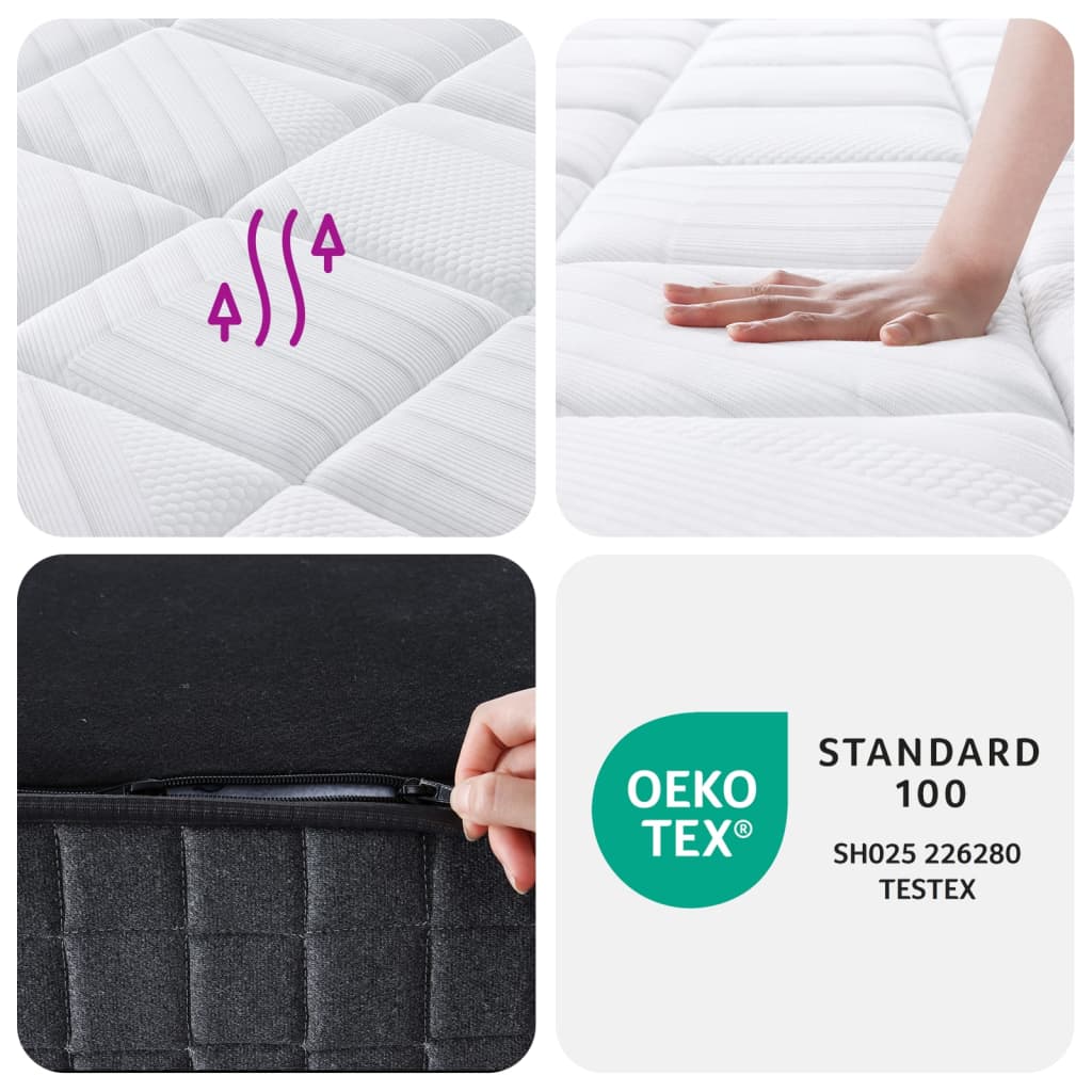 vidaXL Pocket Spring Mattress Medium Firm 80x200 cm