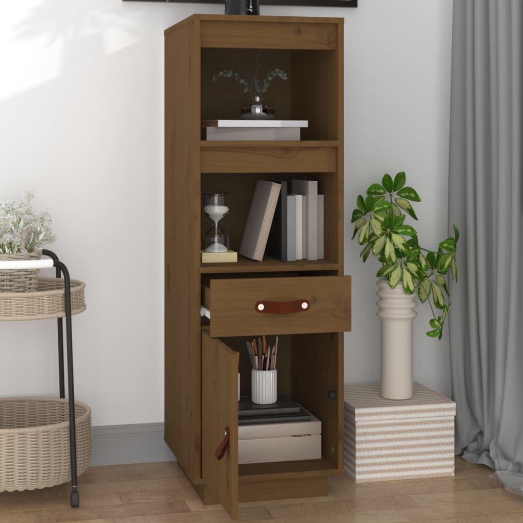 vidaXL Highboard Honey Brown 34x40x108,5 cm Solid Wood Pine