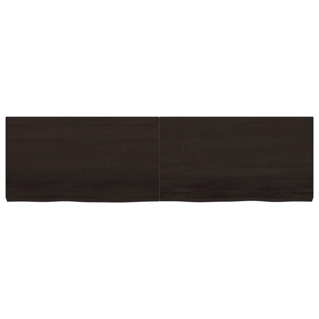 vidaXL Bathroom Countertop Dark Brown 180x50x(2-6) cm Treated Solid Wood