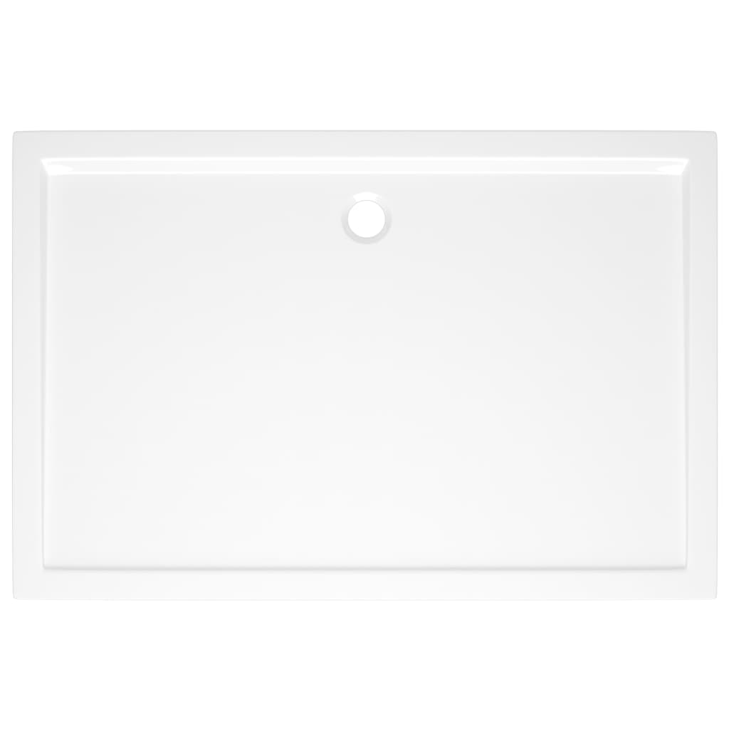 vidaXL Rectangular ABS Shower Base Tray White 80x120 cm