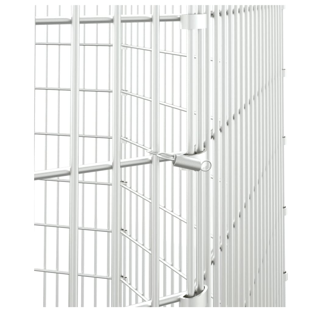 vidaXL Free Range Animal Enclosure 8-Panel 54x100 cm Galvanised Iron