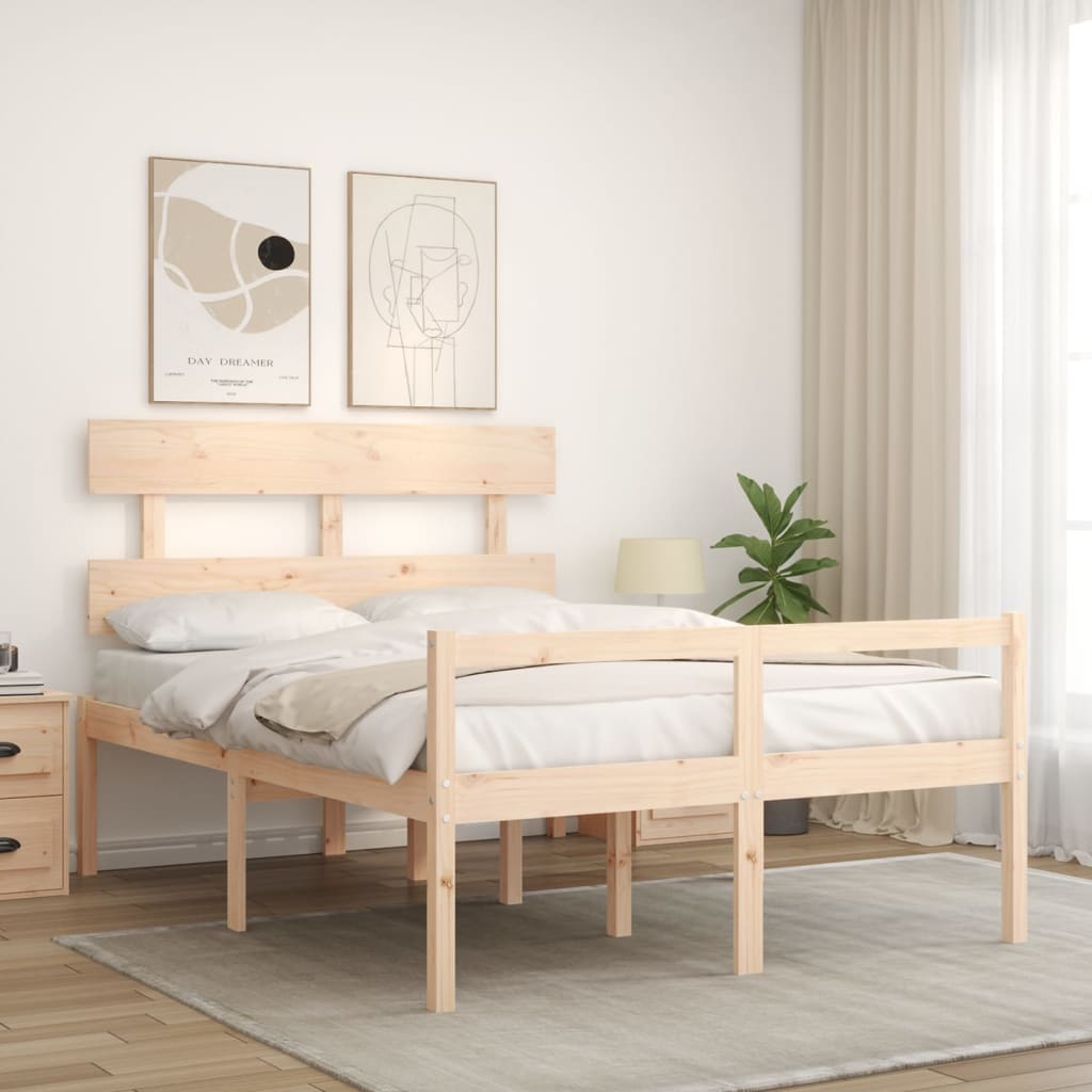 vidaXL Senior Bed without Mattress 140x190 cm Solid Wood