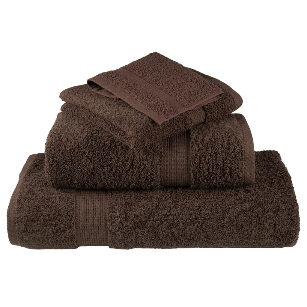 vidaXL Premium Hand Towels SOLUND 10pcs Brown 50x100cm 600gsm