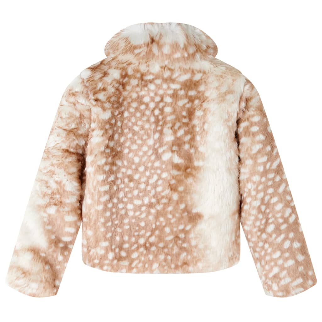 Kids' Coat Faux Fur Cognac 140