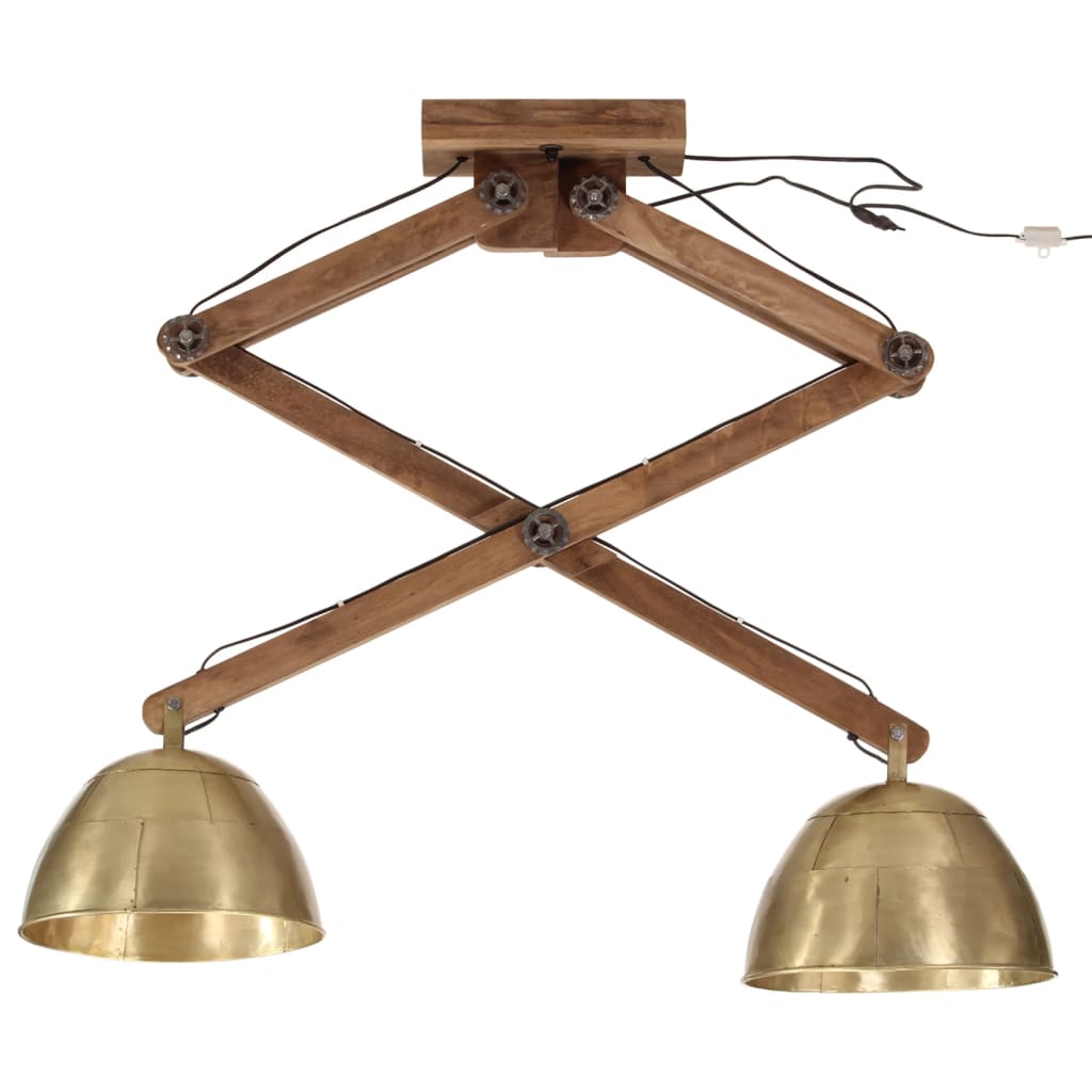 vidaXL Ceiling Lamp 25 W Antique Brass 29x18x85 cm E27