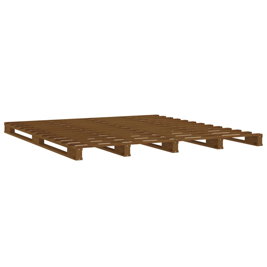 vidaXL Pallet Bed Honey Brown 120x200 cm Solid Wood Pine