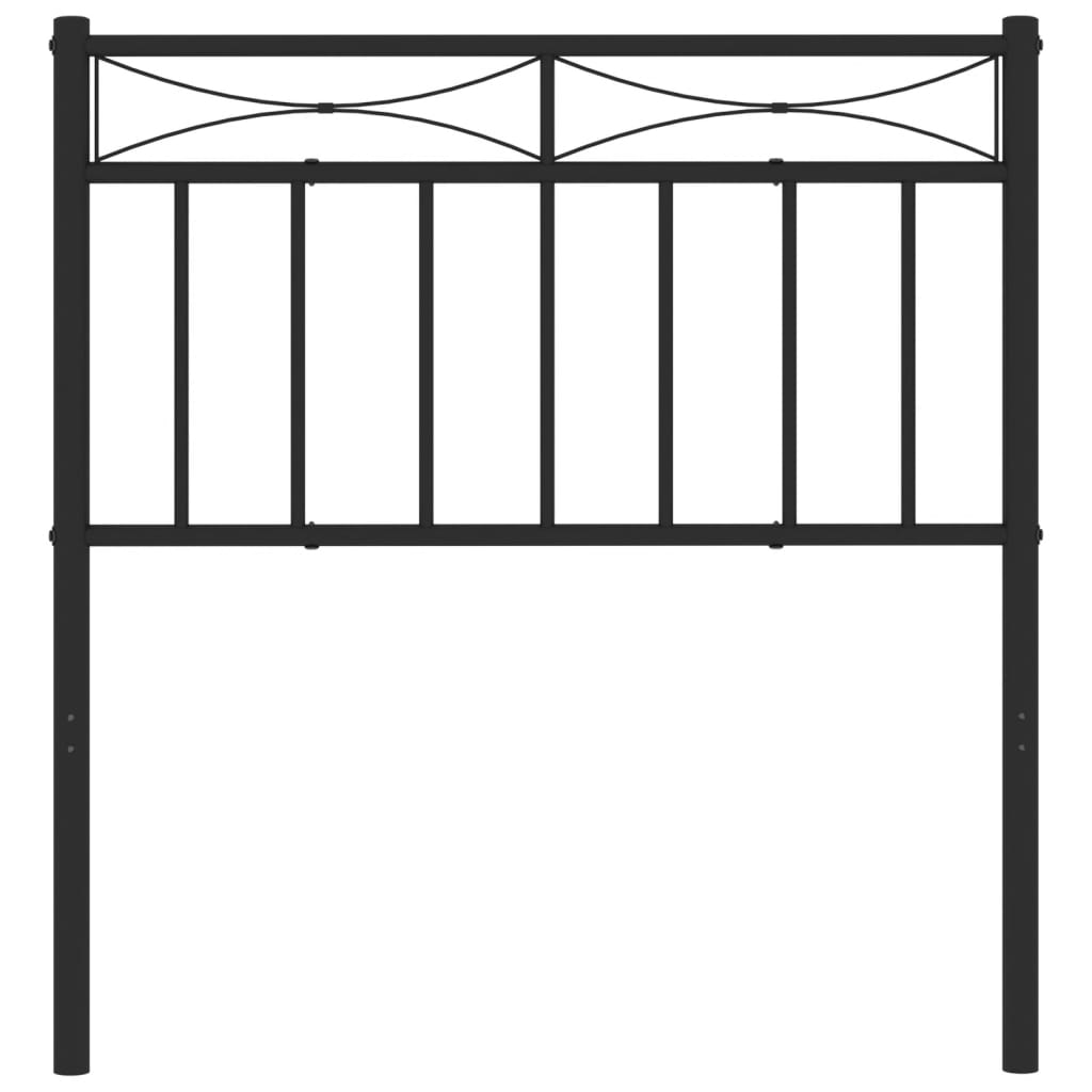 vidaXL Metal Headboard Black 80 cm